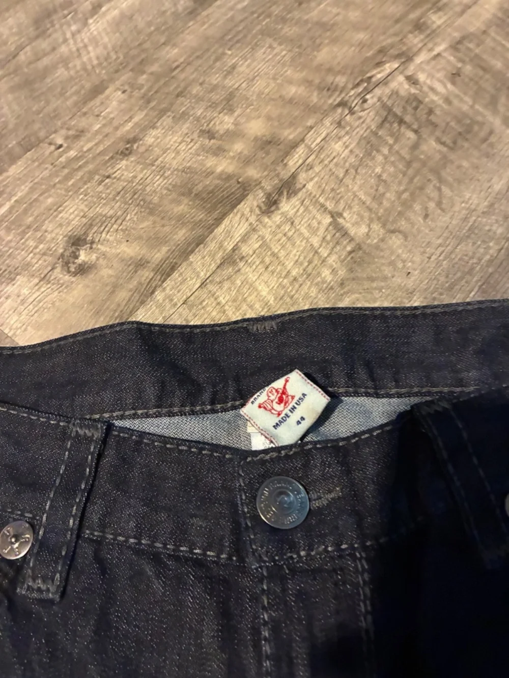 True Religion Jeans Men’s SZ 44 Ricky Big QT Blue Black Grey Made In Usa